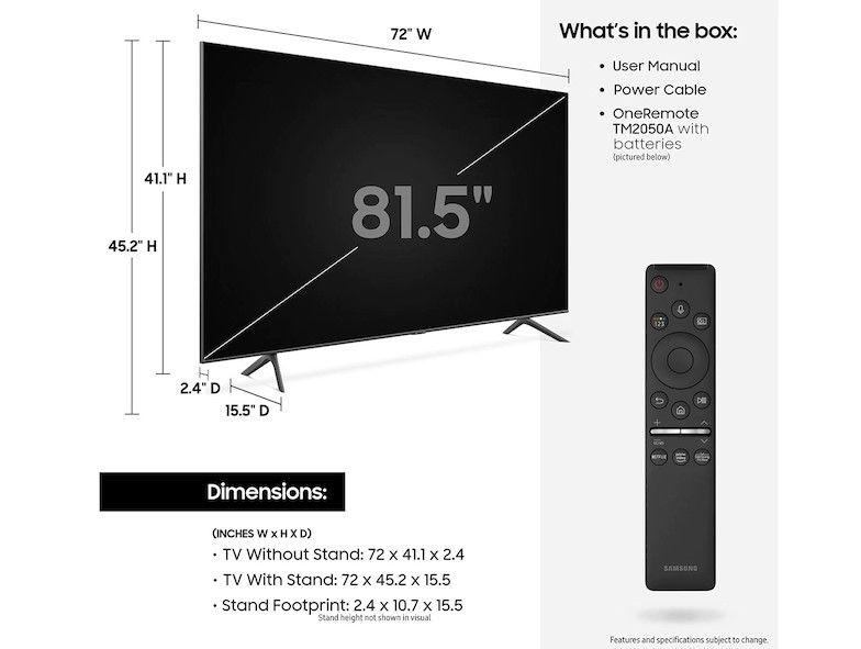 Thumbnail: Samsung QN82Q60TA
82" QLED Flat 4K TV Full Array Backlight

