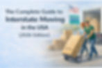 The Complete Guide to Interstate Moving in the USA (2026 Edition) cover image showing movers loading boxes into a truck for a long-distance move.
