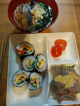 ボリューム満点ニシン蕎麦セット。