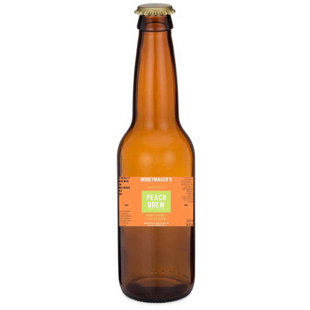 MONEY MAKERS PEACH BEER (6 PACK)