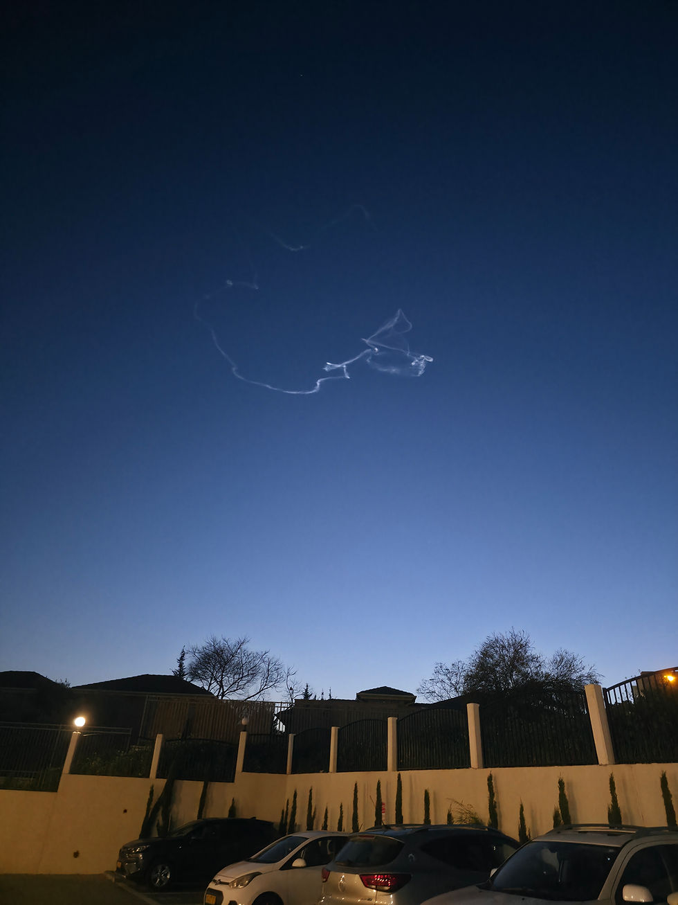 Aftermath of Hezbollah missile interception over Northern Israel, 17th March 2026. Image Yoni Lemel All Rights Reserved.