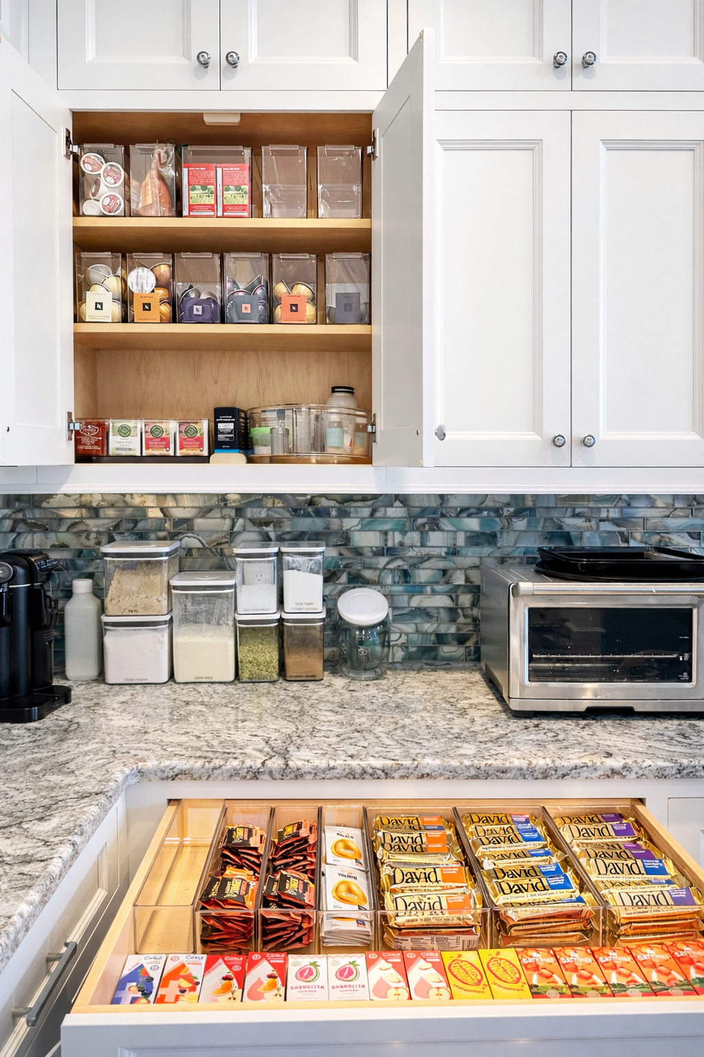 Kitchen pantry and wellness cabinet organization, Princeton NJ