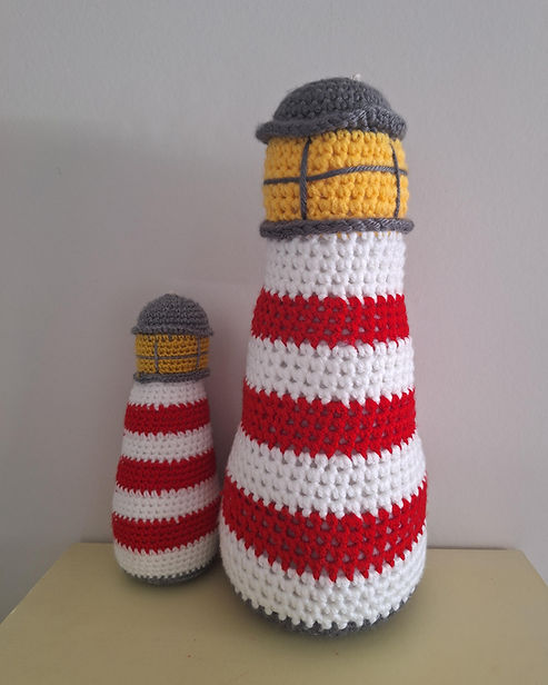 Crochet lighthouses