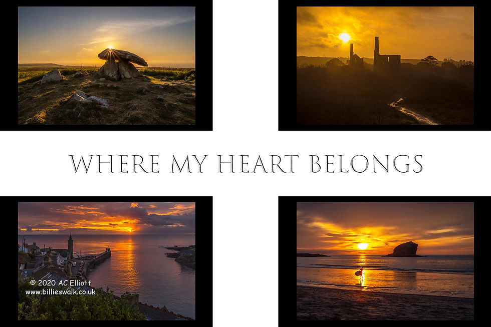 Cornish Sunset views 'Where My Heart Belongs' Fine Art Print