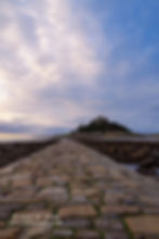 St Michael's Mount causeway view in portrait