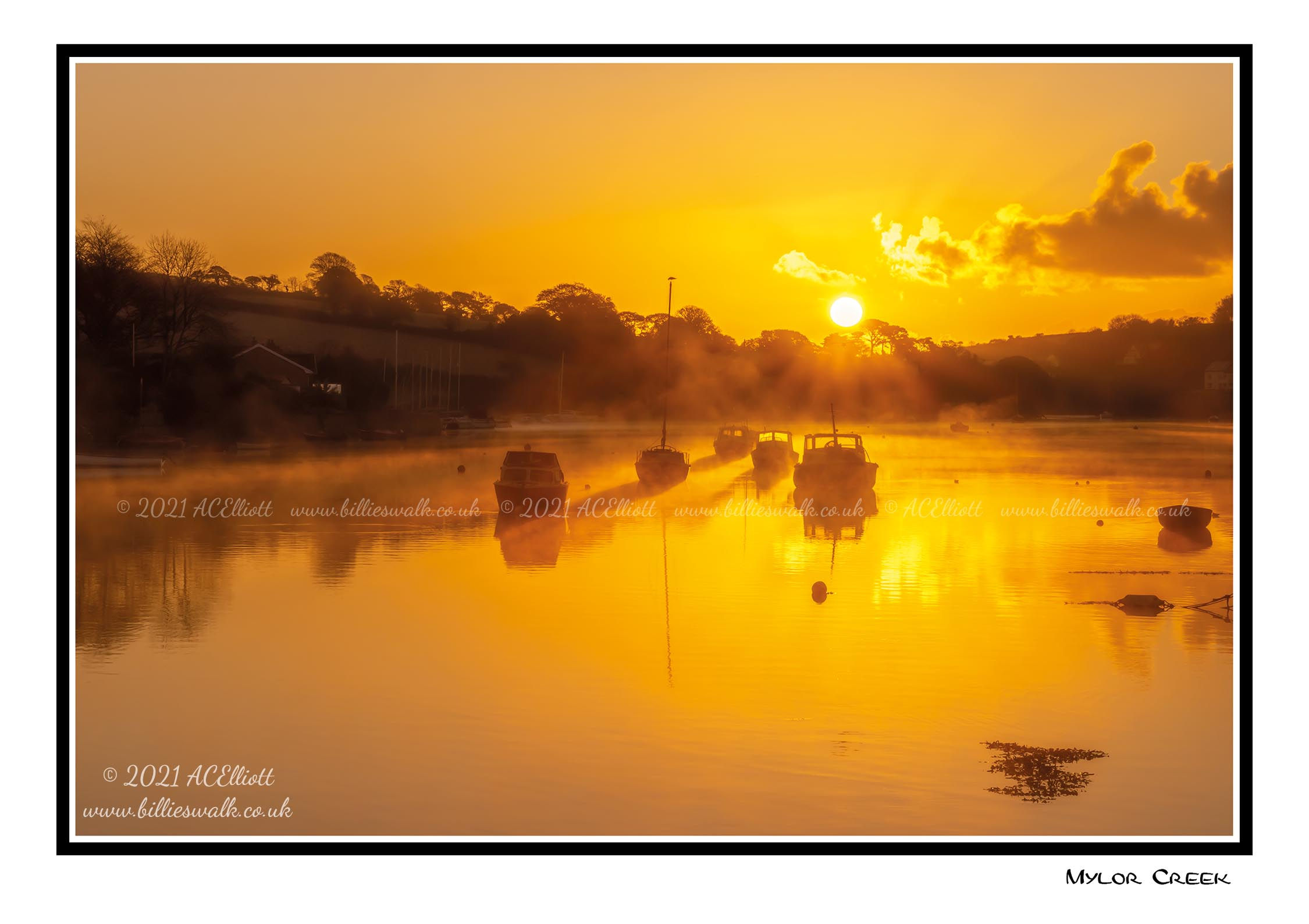 Mylor Creek sunrise Greeting Card