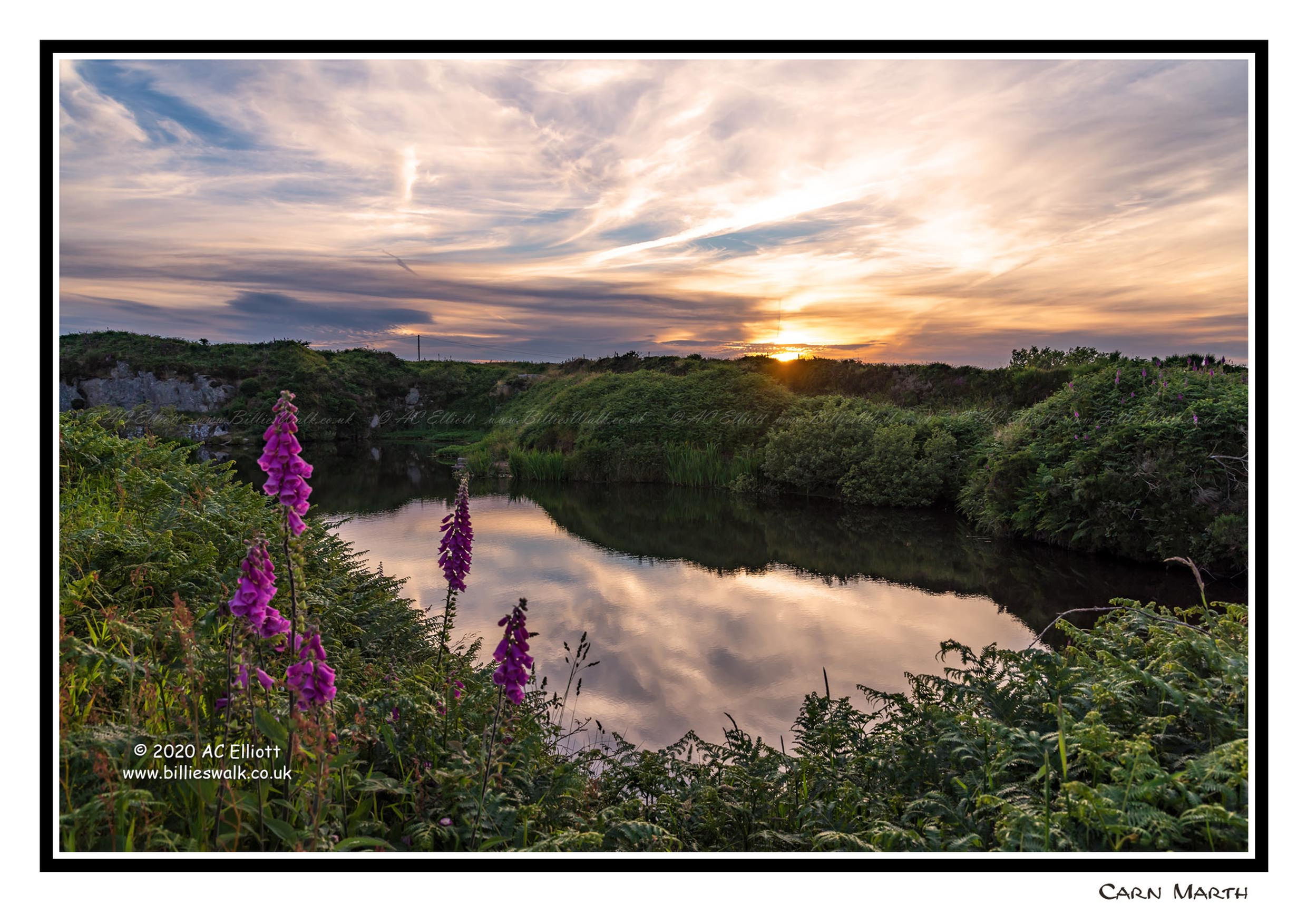 Carn Marth sunset Greeting Card