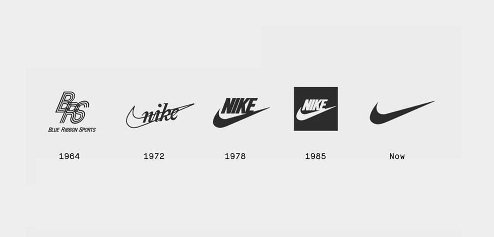 Nike logo over the years