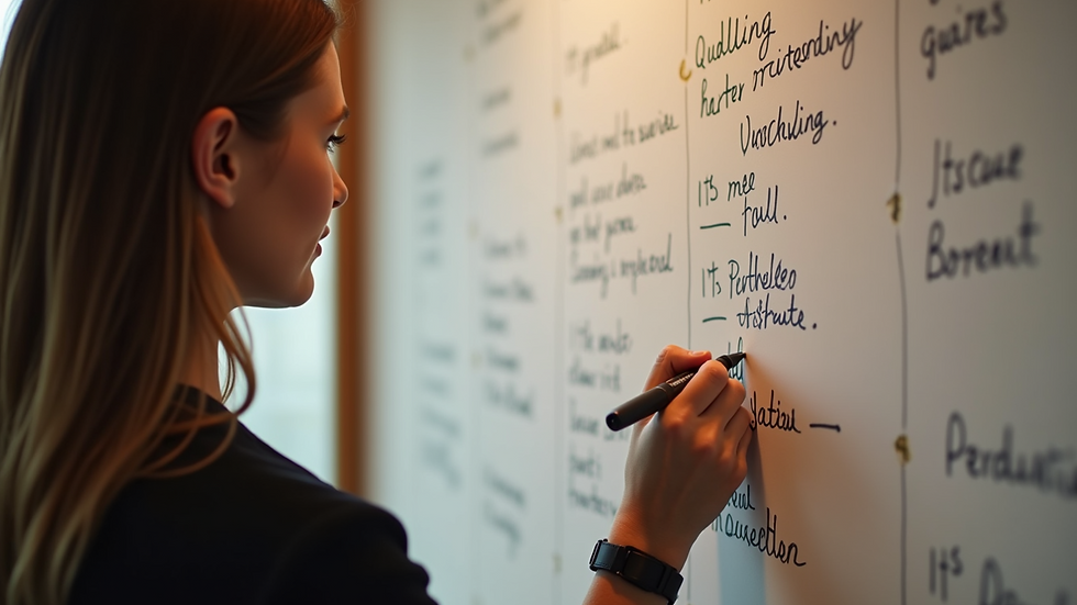 Close-up view of a guest writing a message on a wedding guest art wall