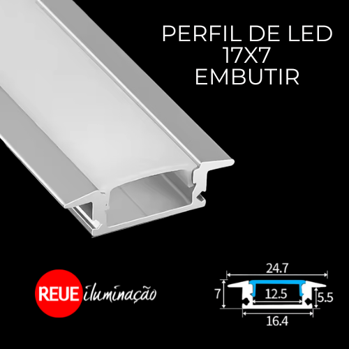 Miniatura: Perfil 17x7 Embutir