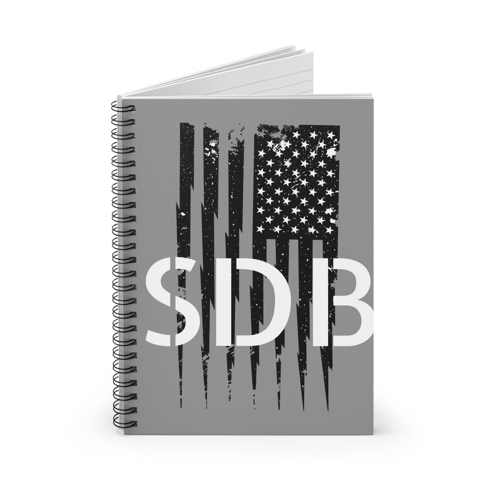 Distressed American Flag Spiral Notebook