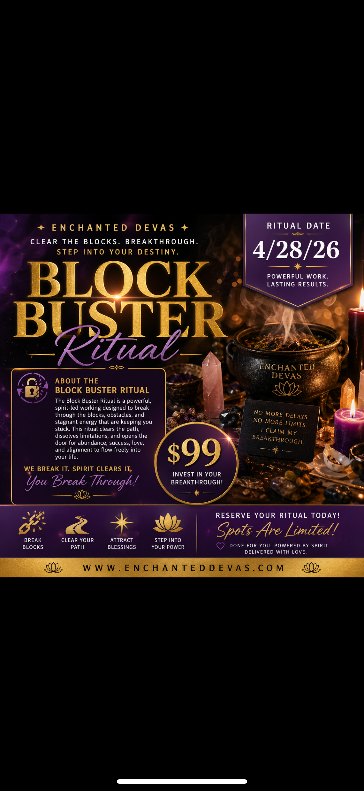 Block Buster Ritual 4/28/26