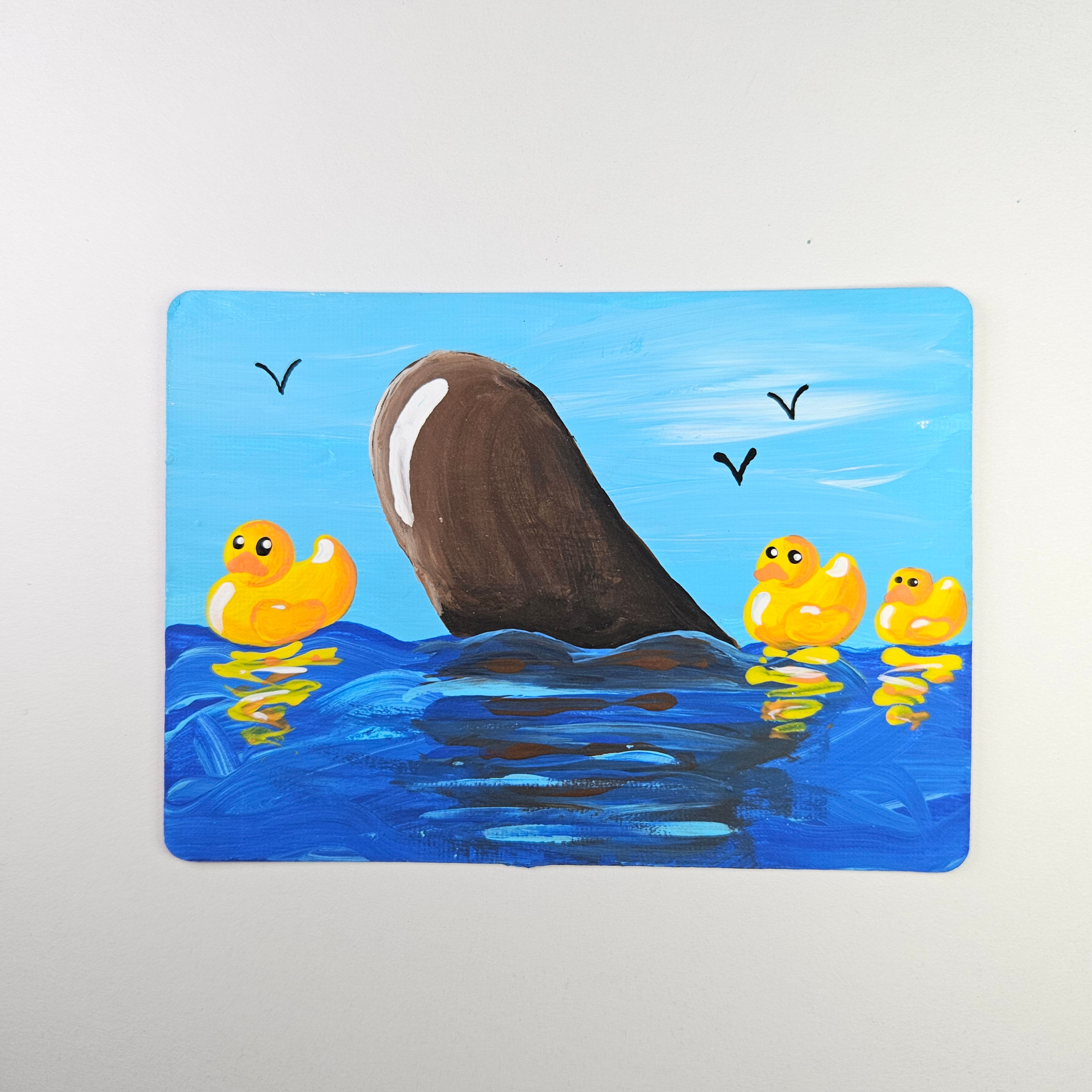 ACEO Collectible - Toilet Duck at the the Poop Iceburg