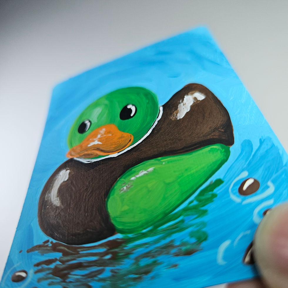 Thumbnail: ACEO Collectible - Mallard Toilet Duck