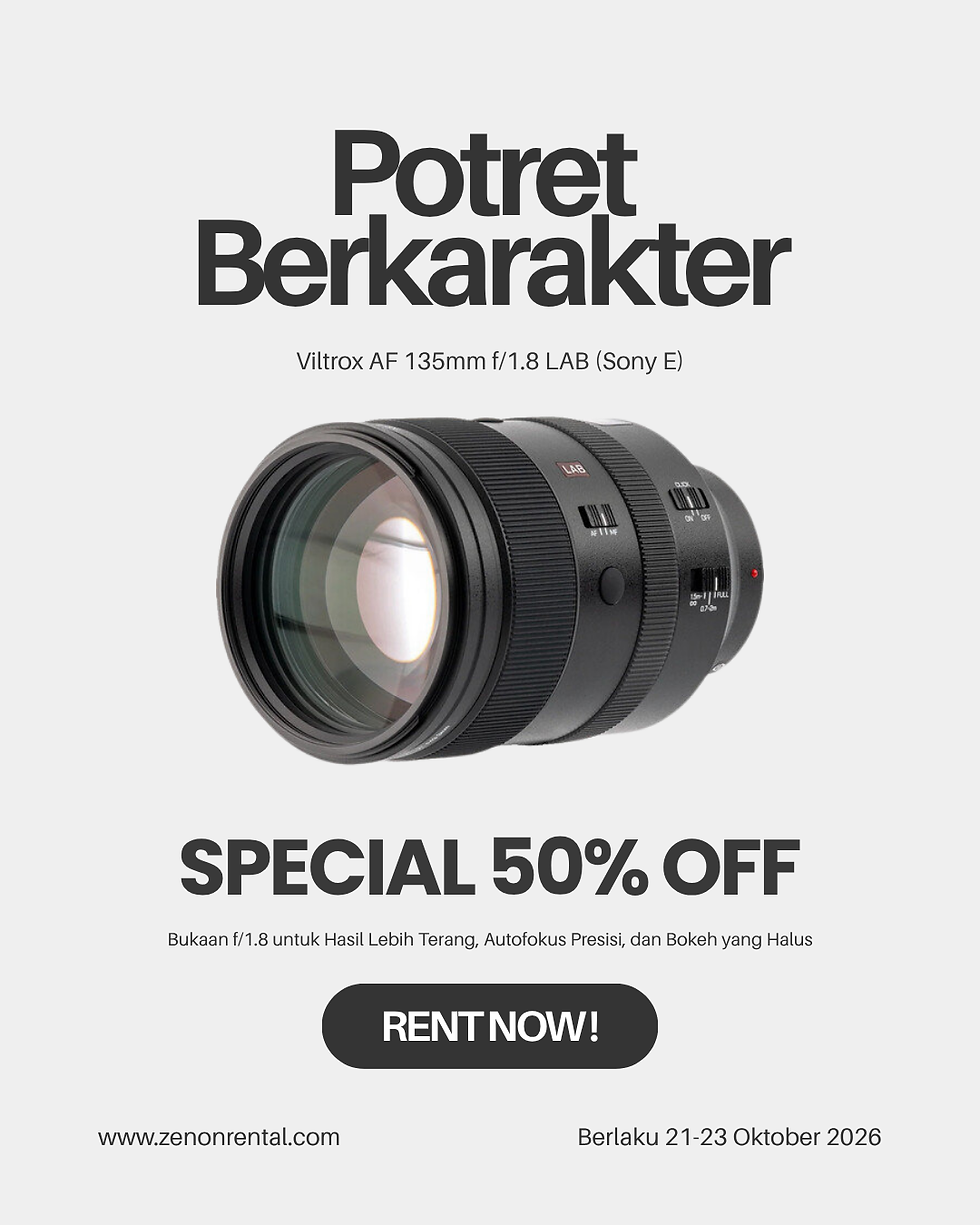 Potret Berkarakter — 50% Off Sewa Viltrox AF 135mm f/1.8 LAB (Sony E) 🌟