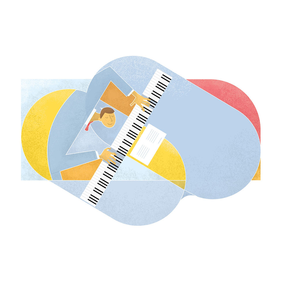 Piano Man Illustration