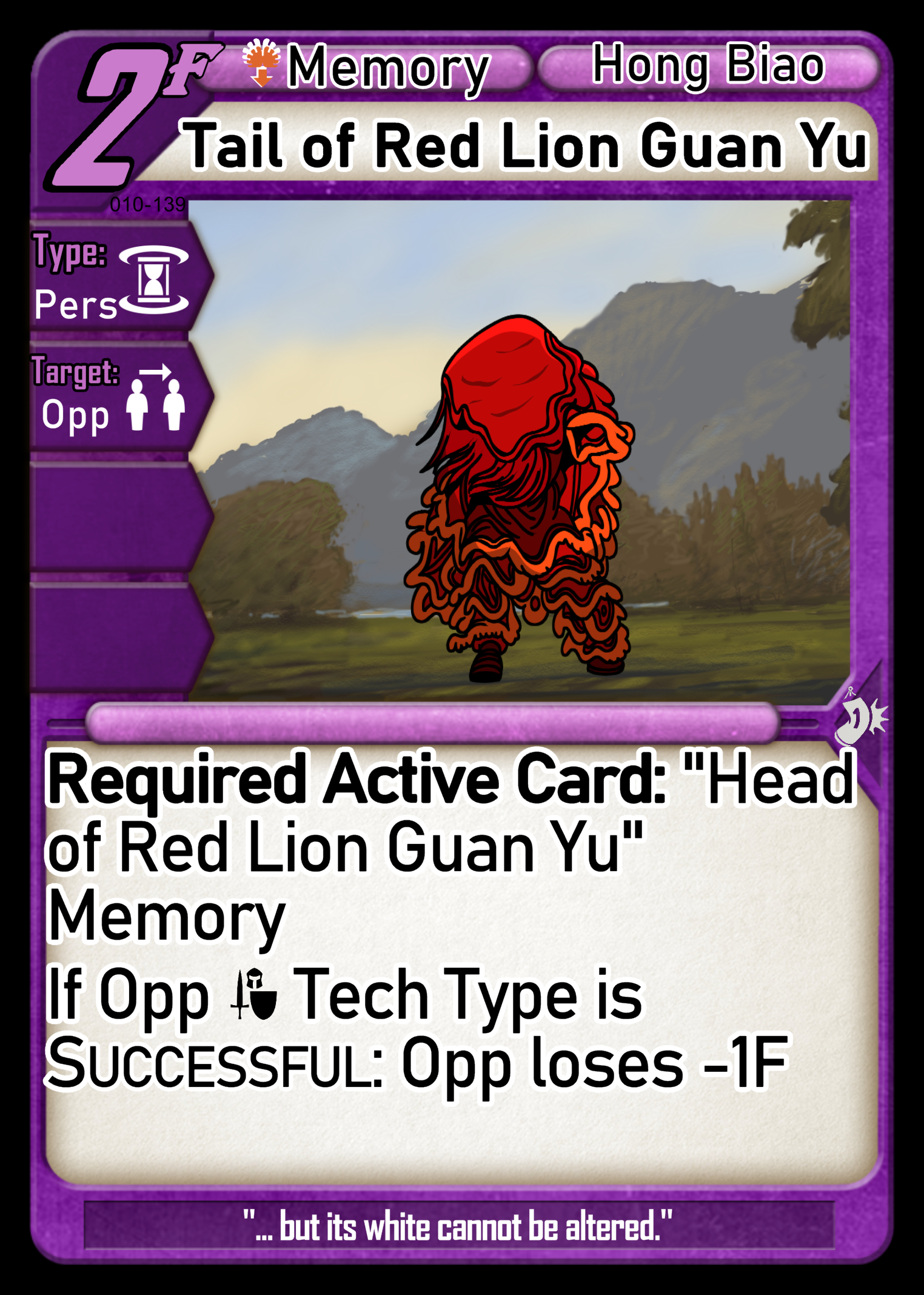 Tail of Red Lion Guan Yu