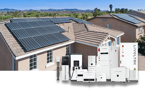 Solar Panels on Roof with Hybrid Inverter Products