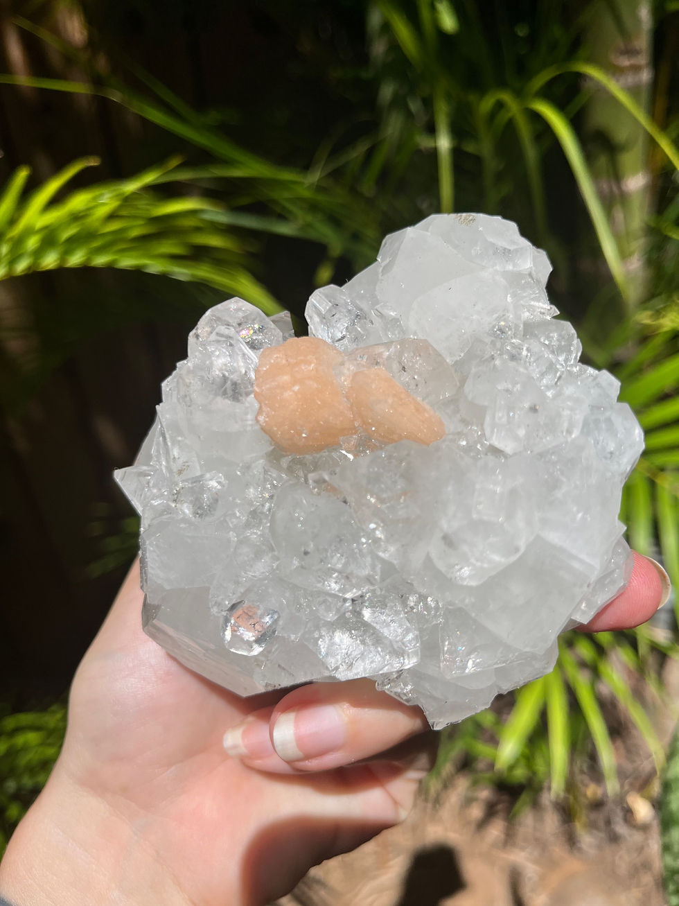 Thumbnail: Stunning Apophyllite and Stilbite Cluster