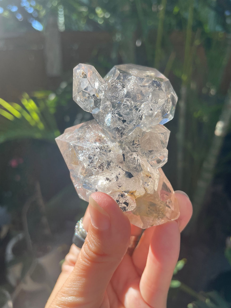Thumbnail: Perfect Double Termination and Daisy Chain Herkimer Diamond