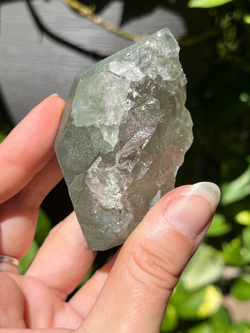 Thumbnail: Smoky Swiss Gwindel with Chlorite Sparkle Dusting 