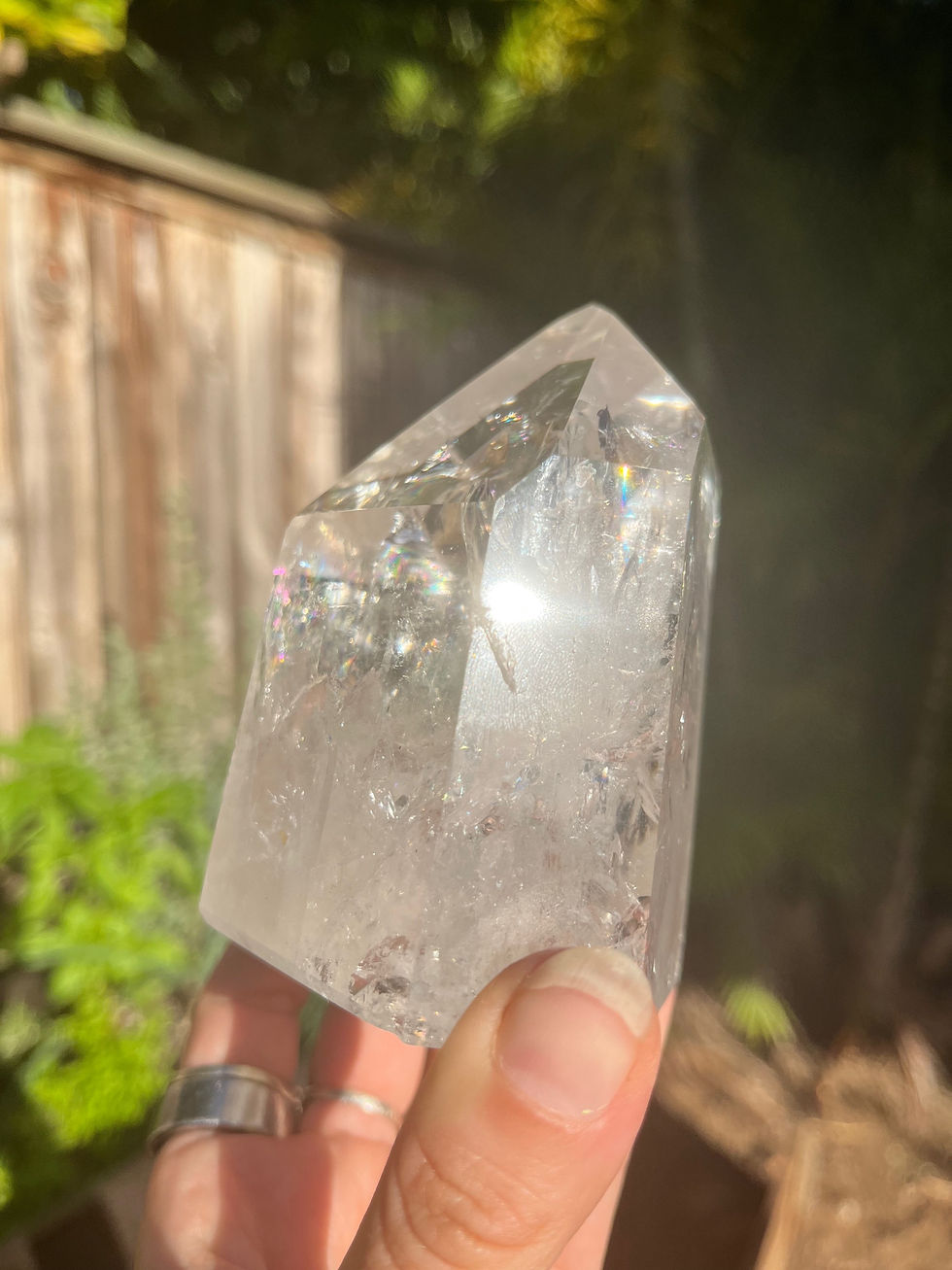 Thumbnail: Chunky Rainbowy Clear Quartz Tower