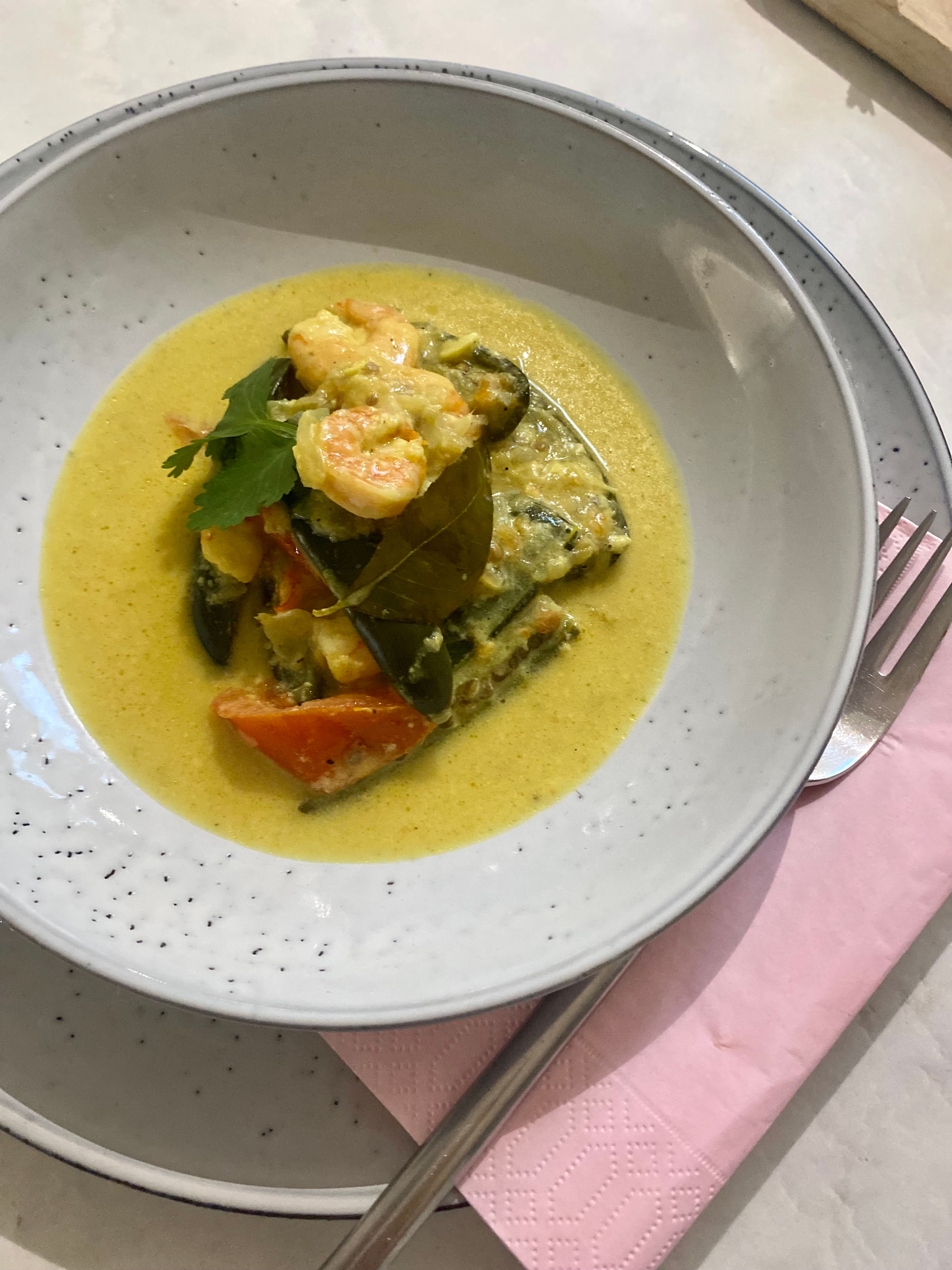 Thai Style Yellow Prawn Curry