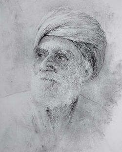 Présence, étude, fusain, graphite