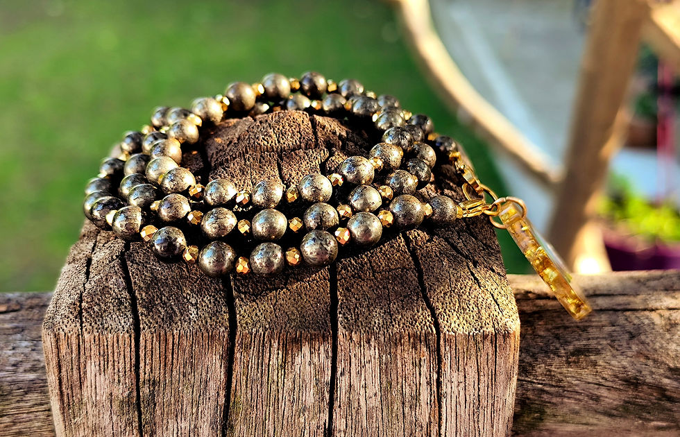 Miniature : Collier LOCKET MARIE PYRITE