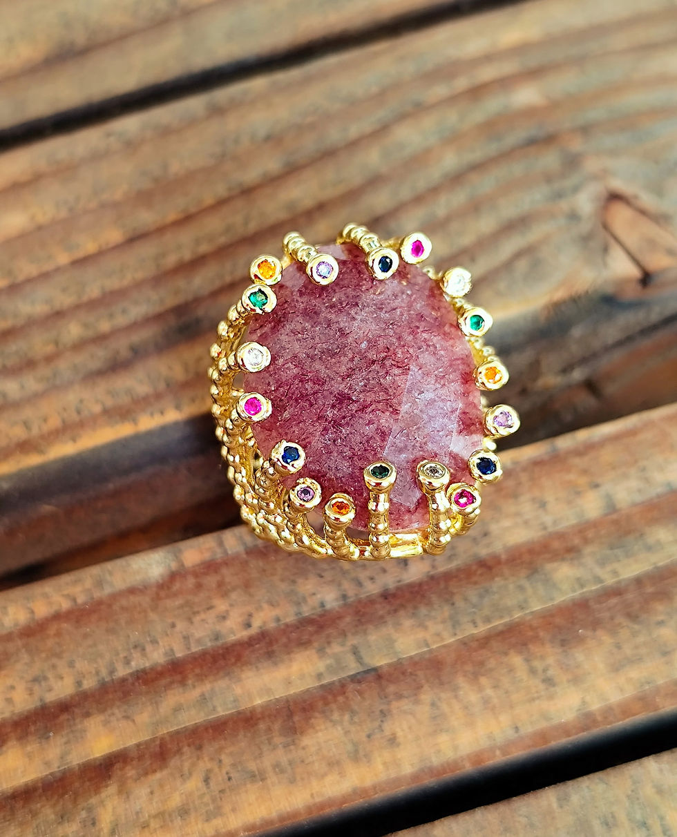 Miniature : Bague DIANA QUARTZ FRAISE 