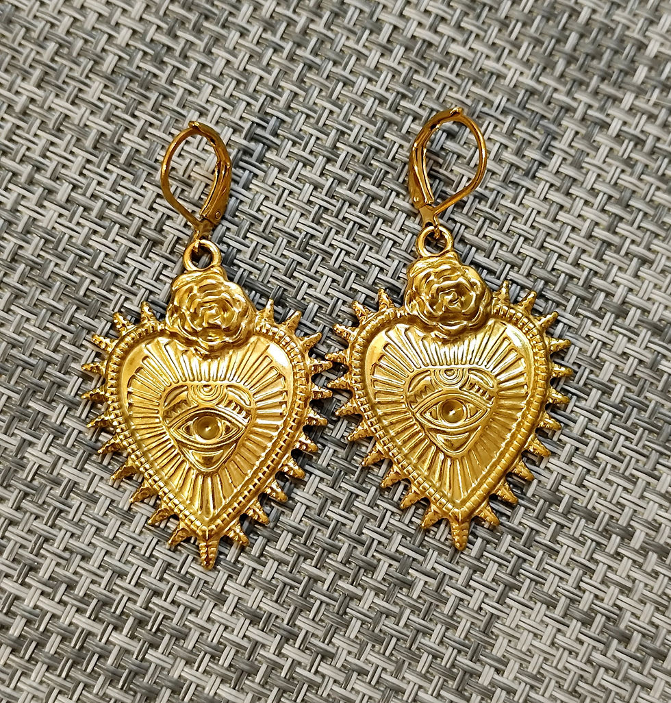 Miniature : Boucles EX-VOTO & ROSE 