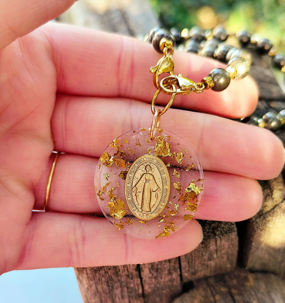 Miniature : Collier LOCKET MARIE PYRITE