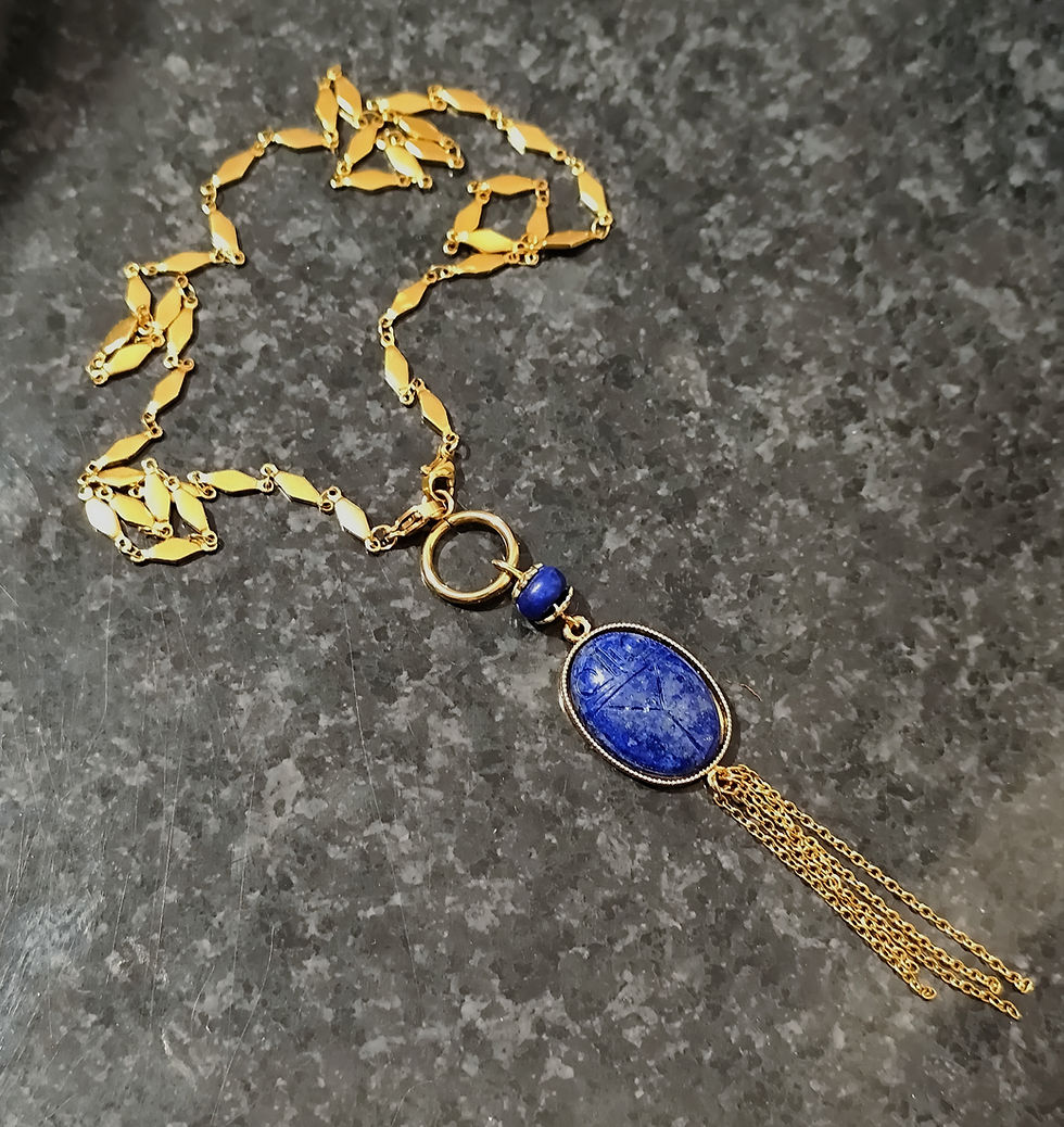 Miniature : Sautoir LOCKET LOSANGE KHEPRI LAPIS 
