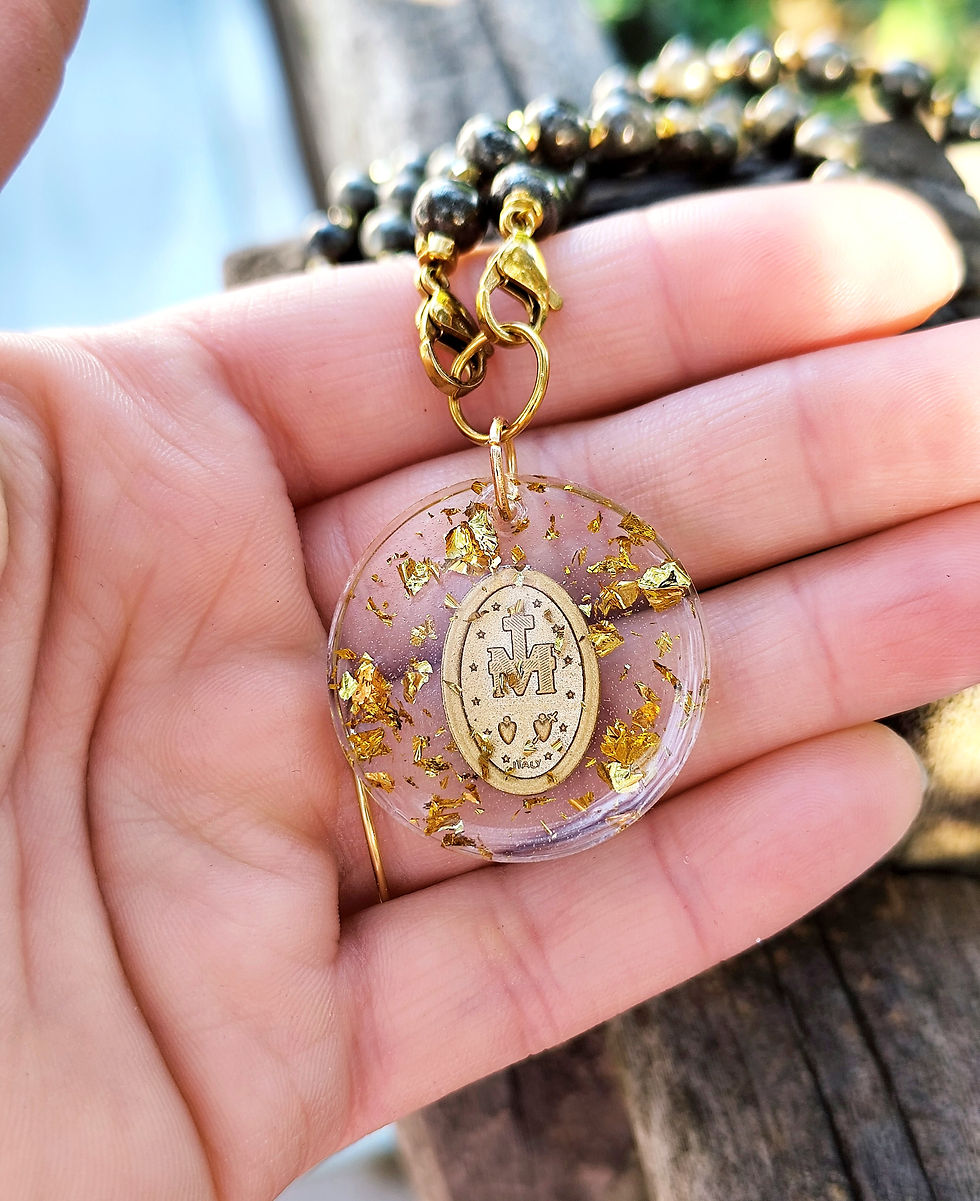 Miniature : Collier LOCKET MARIE PYRITE