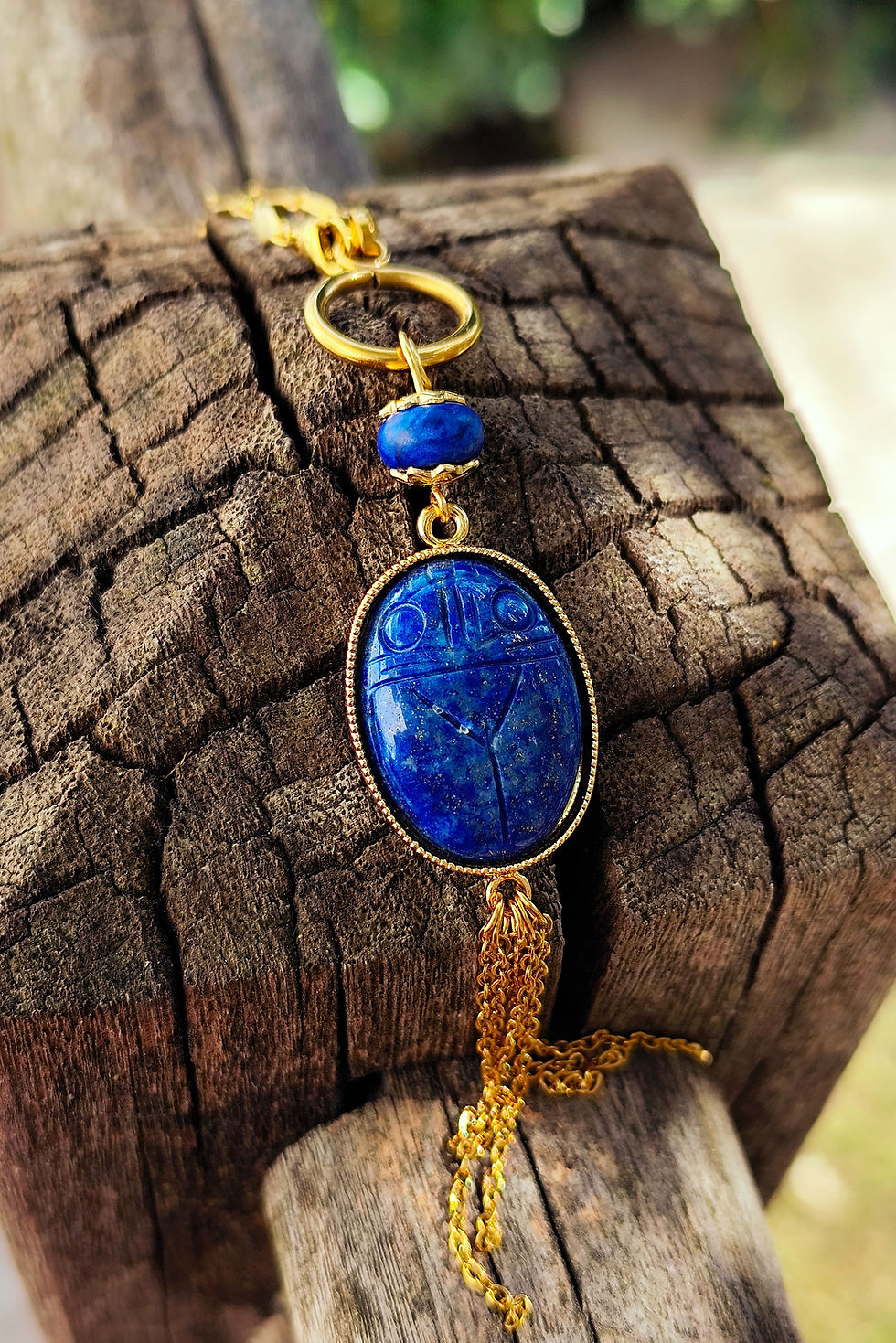 Miniature : Sautoir LOCKET LOSANGE KHEPRI LAPIS 
