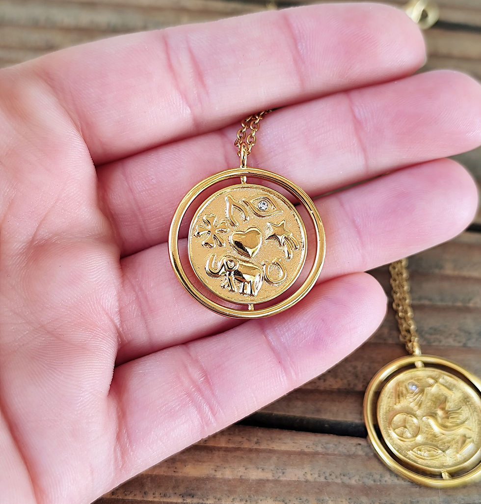 Miniature : Collier MEDAILLE TOURNANTE