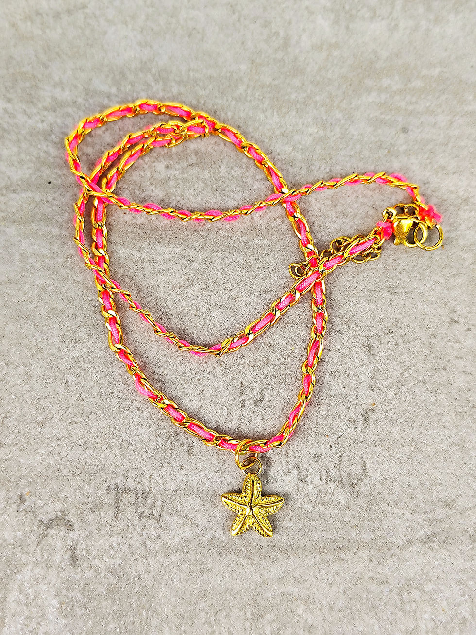 Miniature : Collier FUSHIA ÉTOILE 