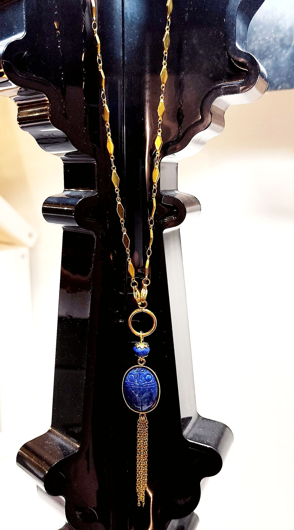 Miniature : Sautoir LOCKET LOSANGE KHEPRI LAPIS 