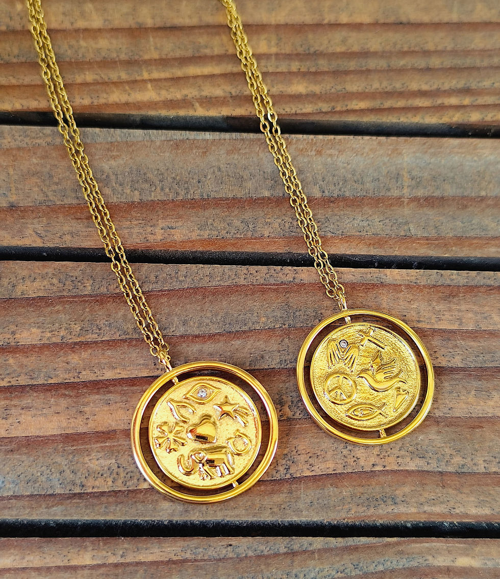Miniature : Collier MEDAILLE TOURNANTE