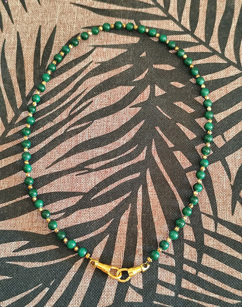 Miniature : Collier LOCKET CROCHETS VERT