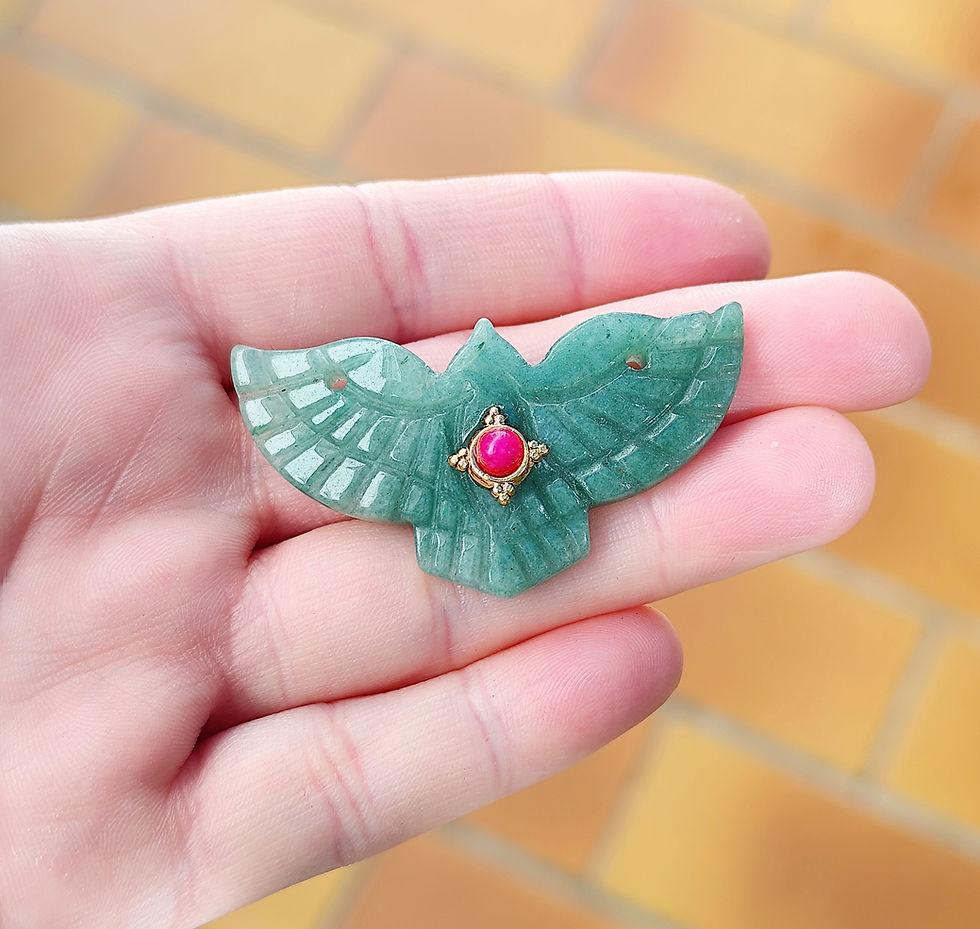 Miniature : GRI-GRI AIGLE AVENTURINE ORNÉ 