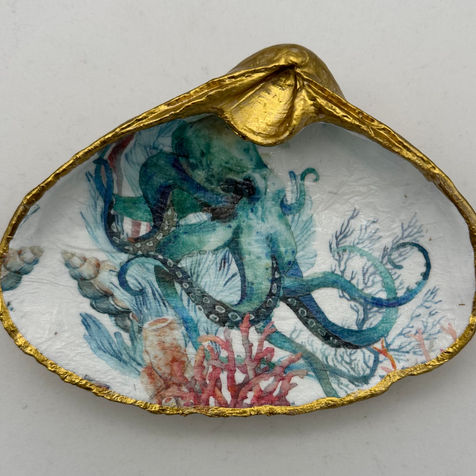 Octopus/Teal w/ Red Coral