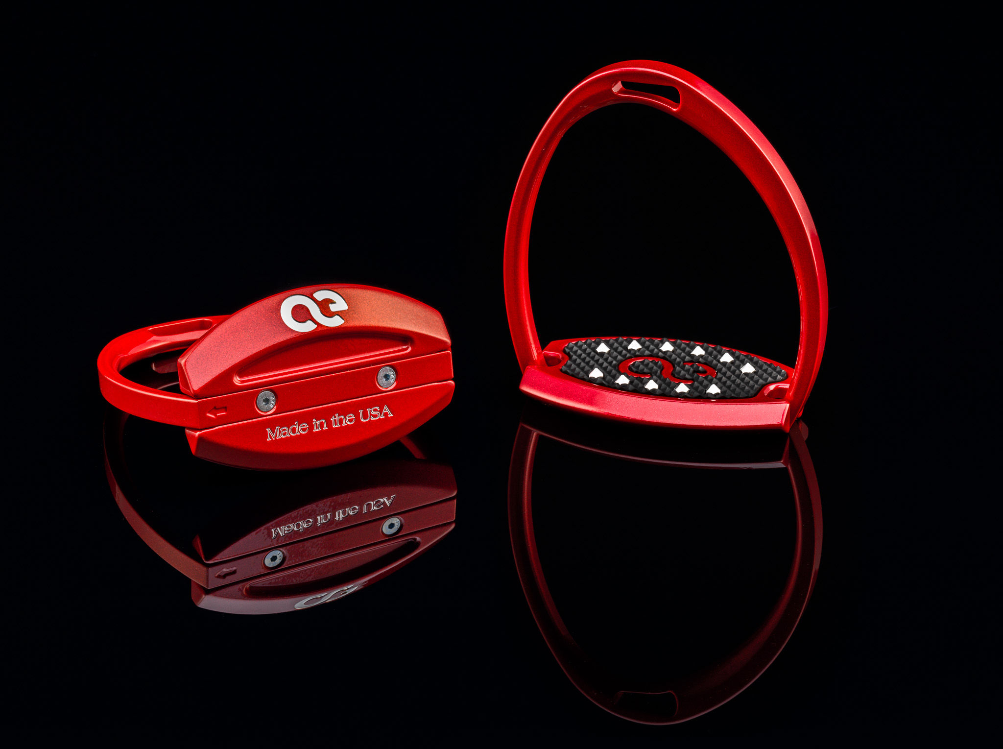American Equus "Elite" Stirrups - Illusion Red