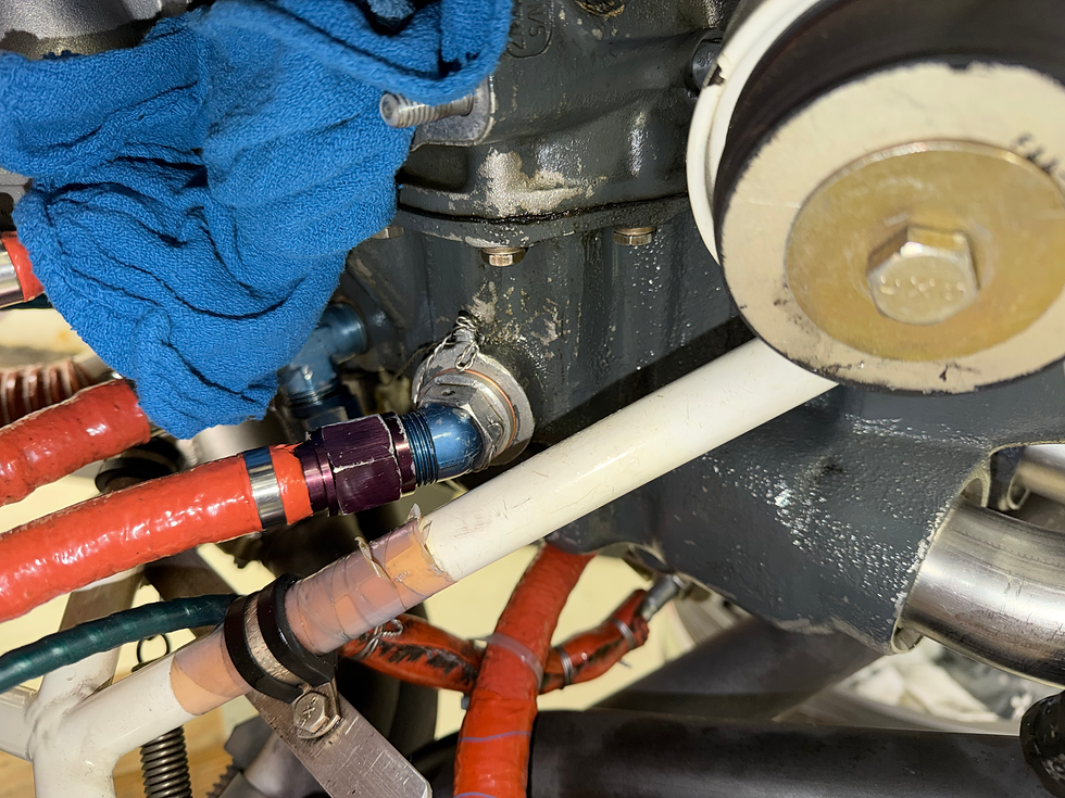 With that engine mount tube right there, this is a bit of a booger to get to.  The hose for the Christen Inverted Oil System doesn't help.