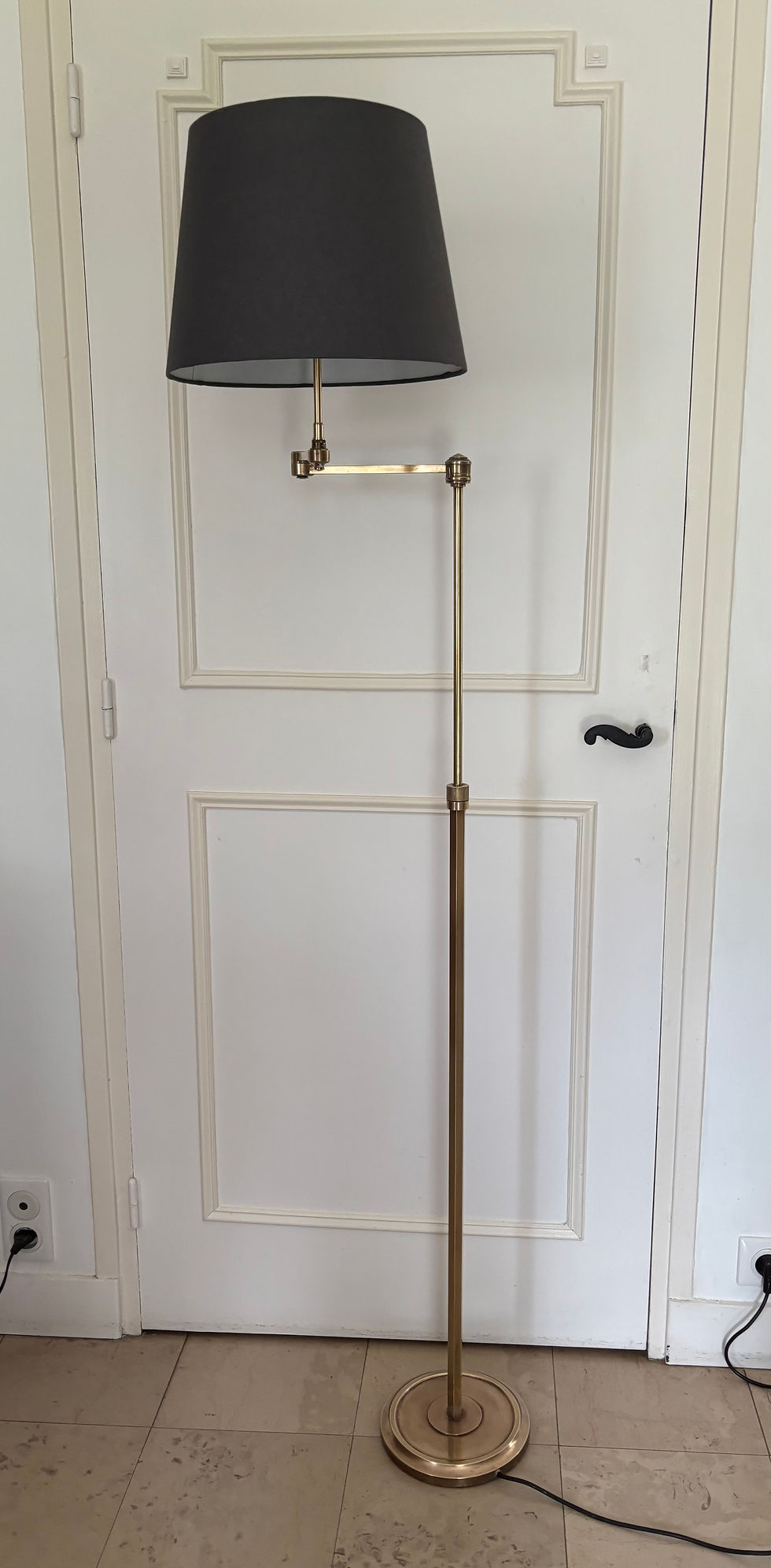 Miniature : Ancien lampadaire ou liseuse en laiton doré XX eme siècle art déco