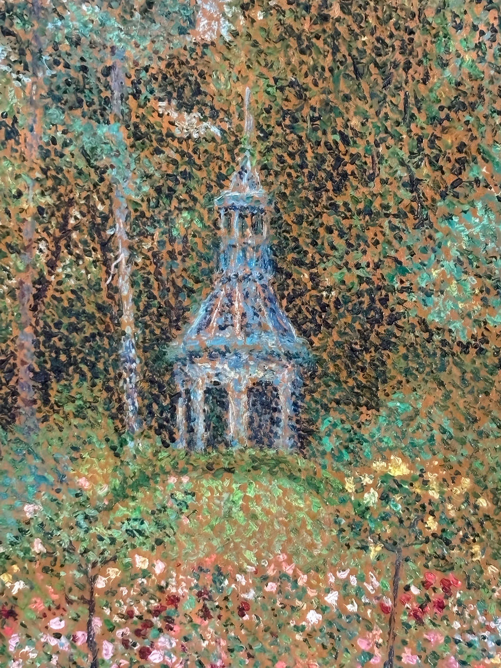 Miniature : Serge Ponomarew (1911-1984)  Huile Sur Toile - Pointillisme
