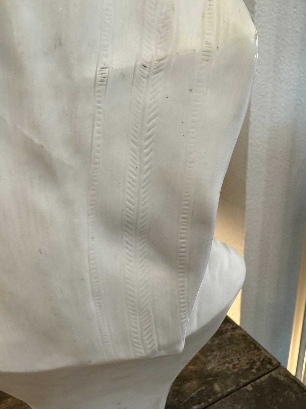 Miniature : Ancien grand buste en biscuit de porcelaine fin XIX eme état parfait