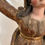 Miniature : Ancienne vierge en bois dorée epoque fin XVIII début XIX eme à l'assomption