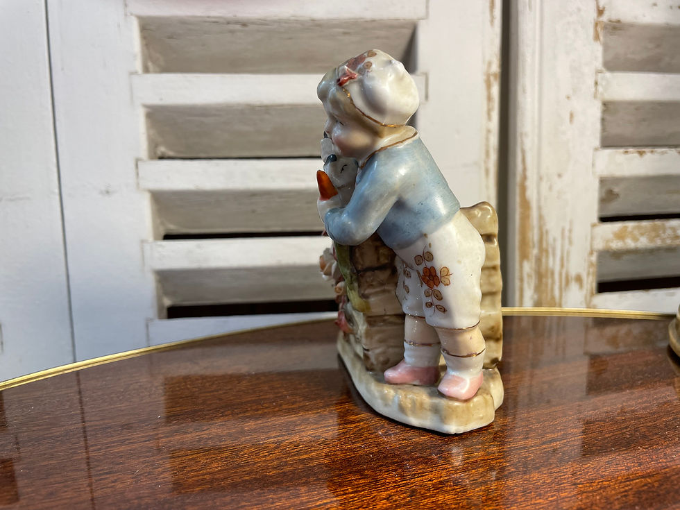Miniature : Ancien petit sujet en porcelaine du XIX eme siècle  Saxe