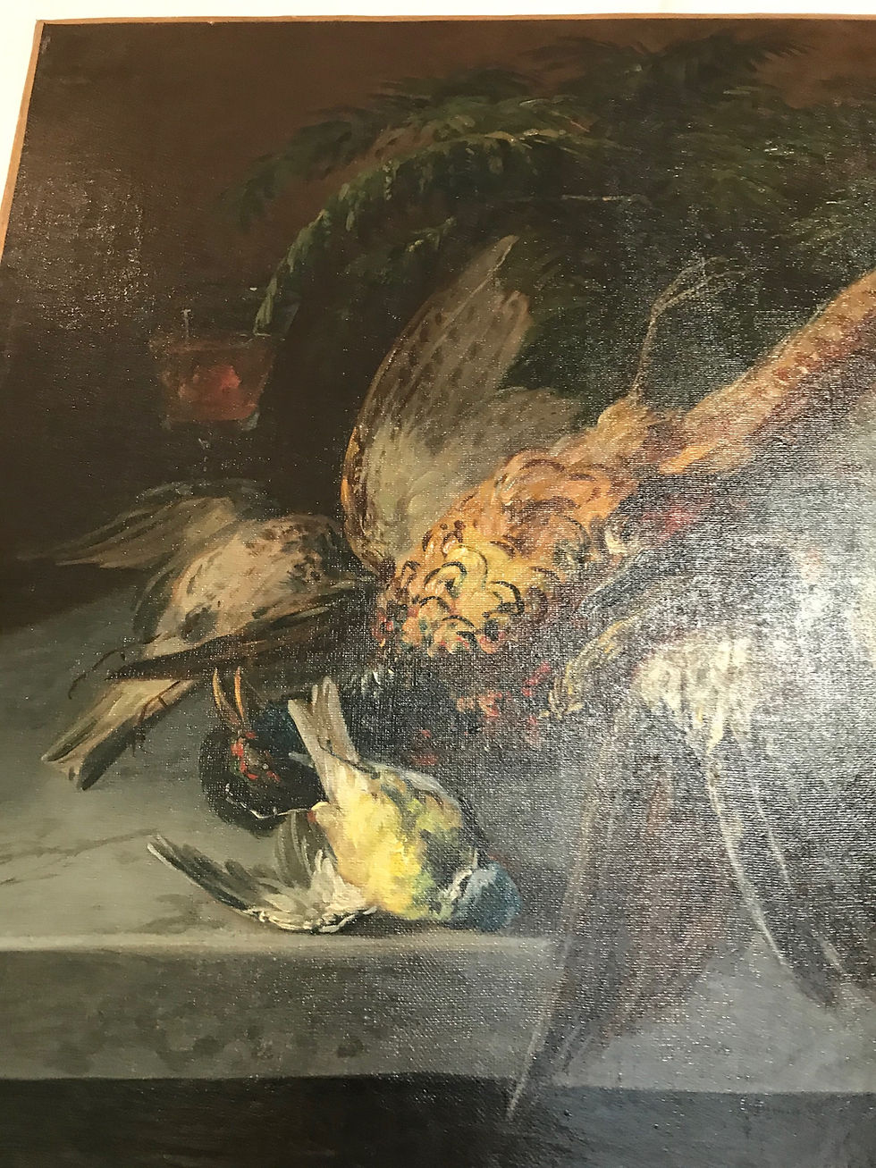 Miniature : Paire de tableaux anciens nature morte trophée de chasse époque XIX
